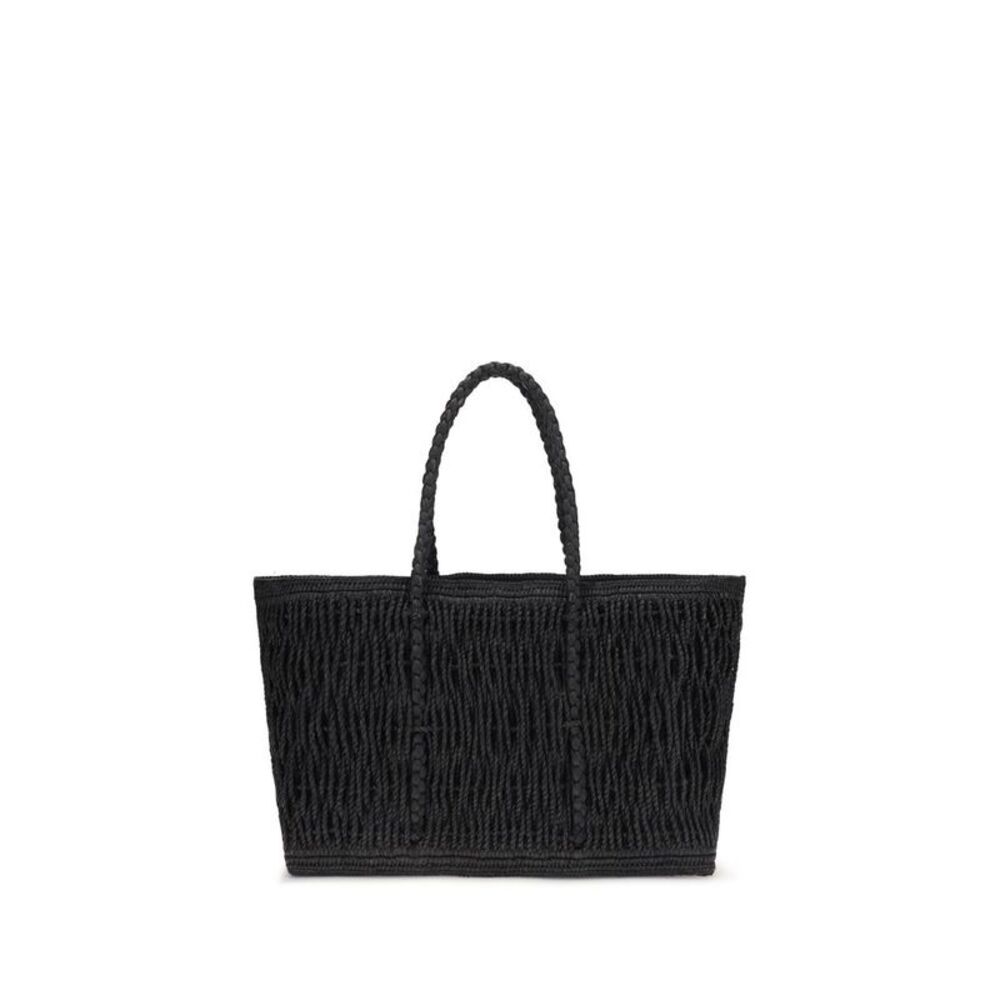 The Row Black Raffia Shoulder Women's Bag